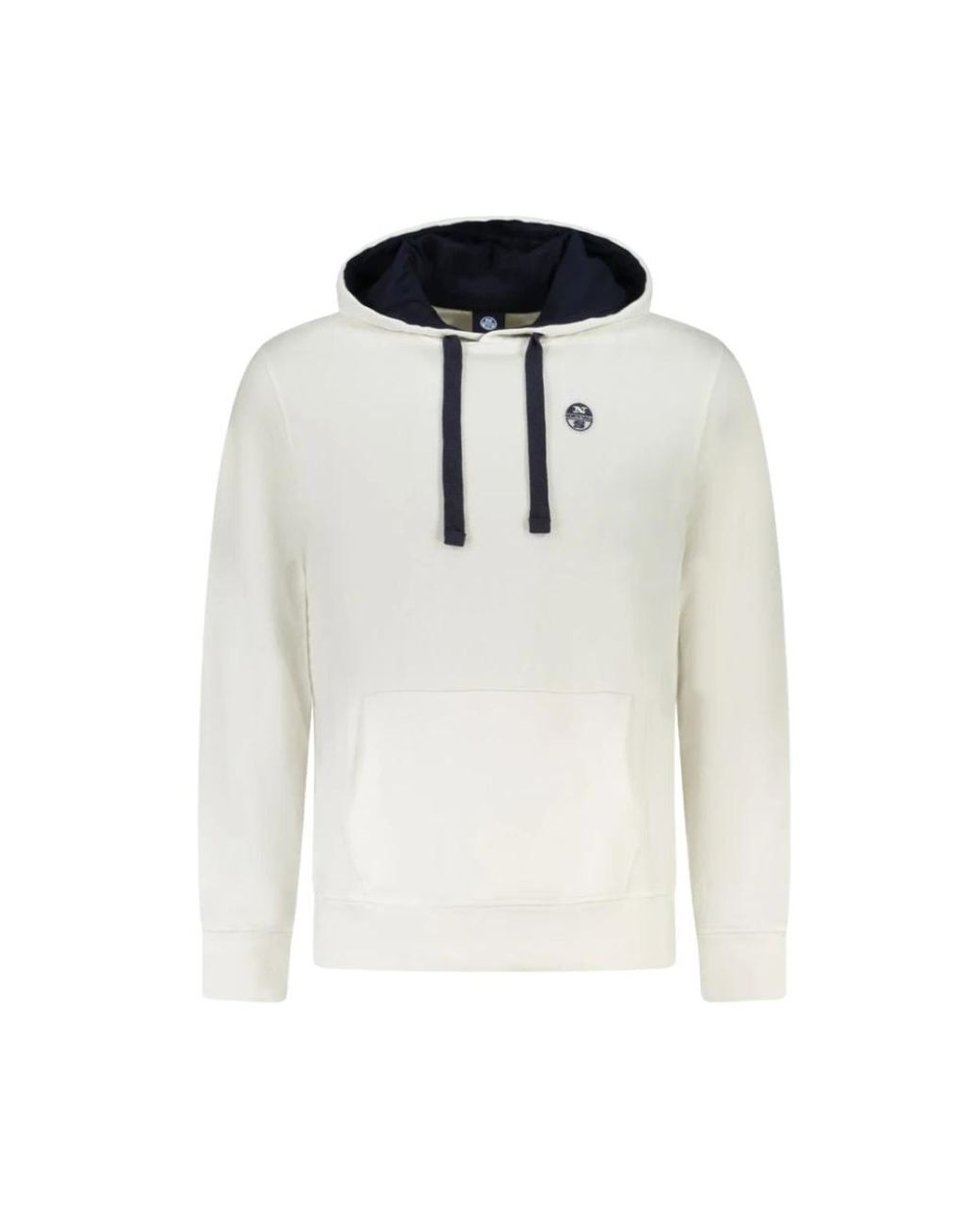 North Sails Hoodies & Sweatvesten ,Wit ,Katoen Hoodie Met Lange Mouwen in het White voor heren