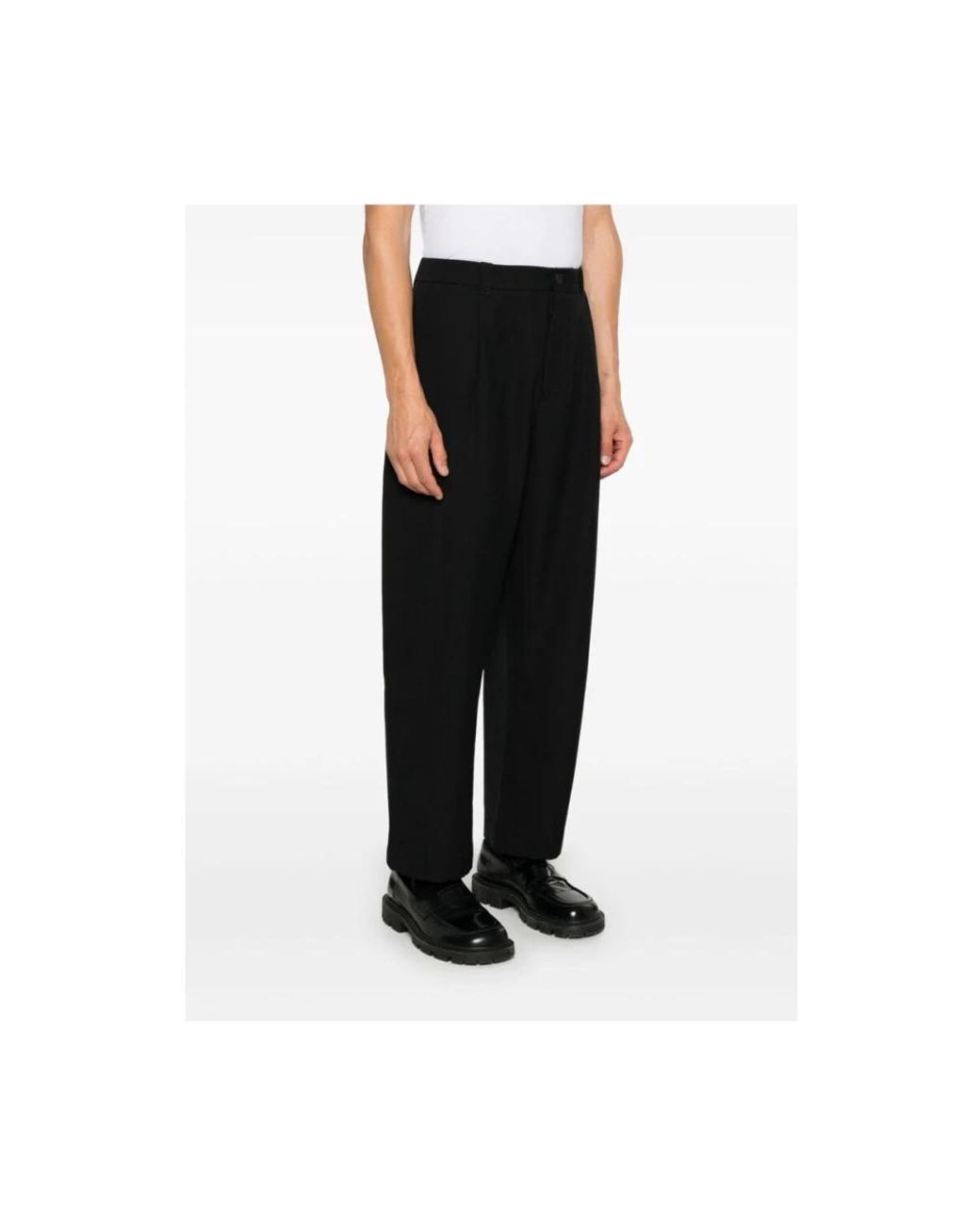 Studio Nicholson Black Tapered Trousers for men