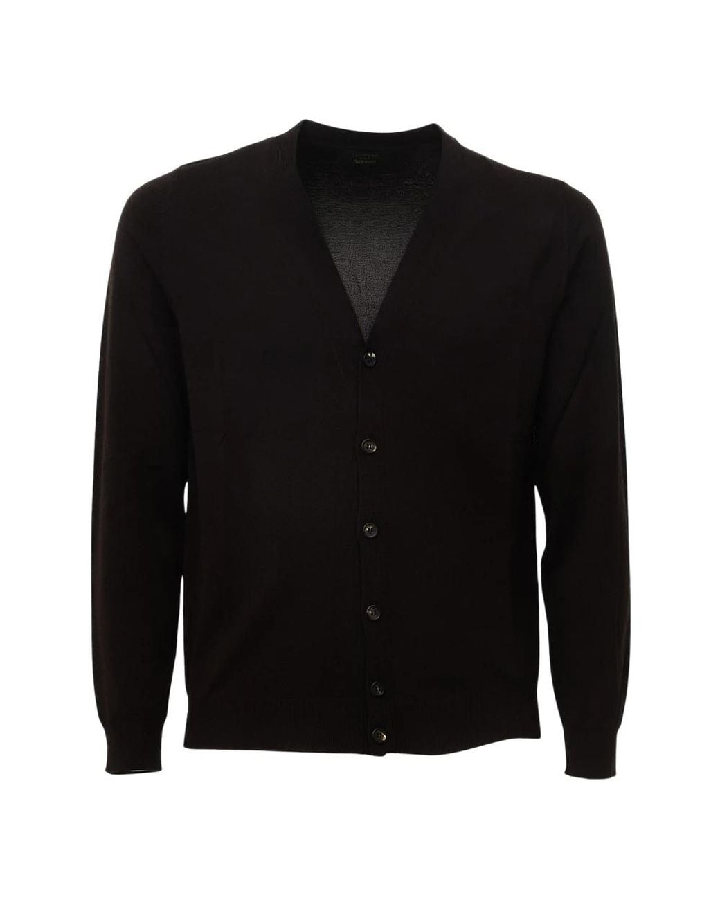 Zanone Black V-Neck Knitwear for men