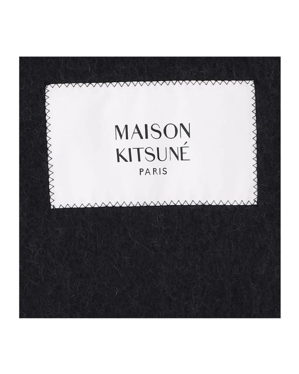 Maison Kitsuné Black Winter Scarves for men