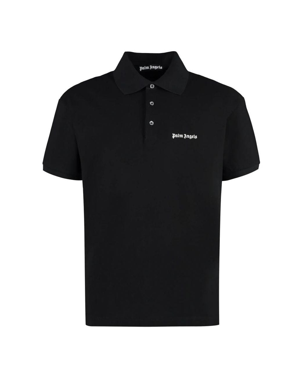Palm Angels Black Polo Shirts for men