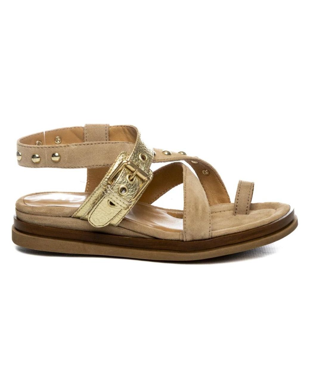 Mjus Brown Flat Sandals