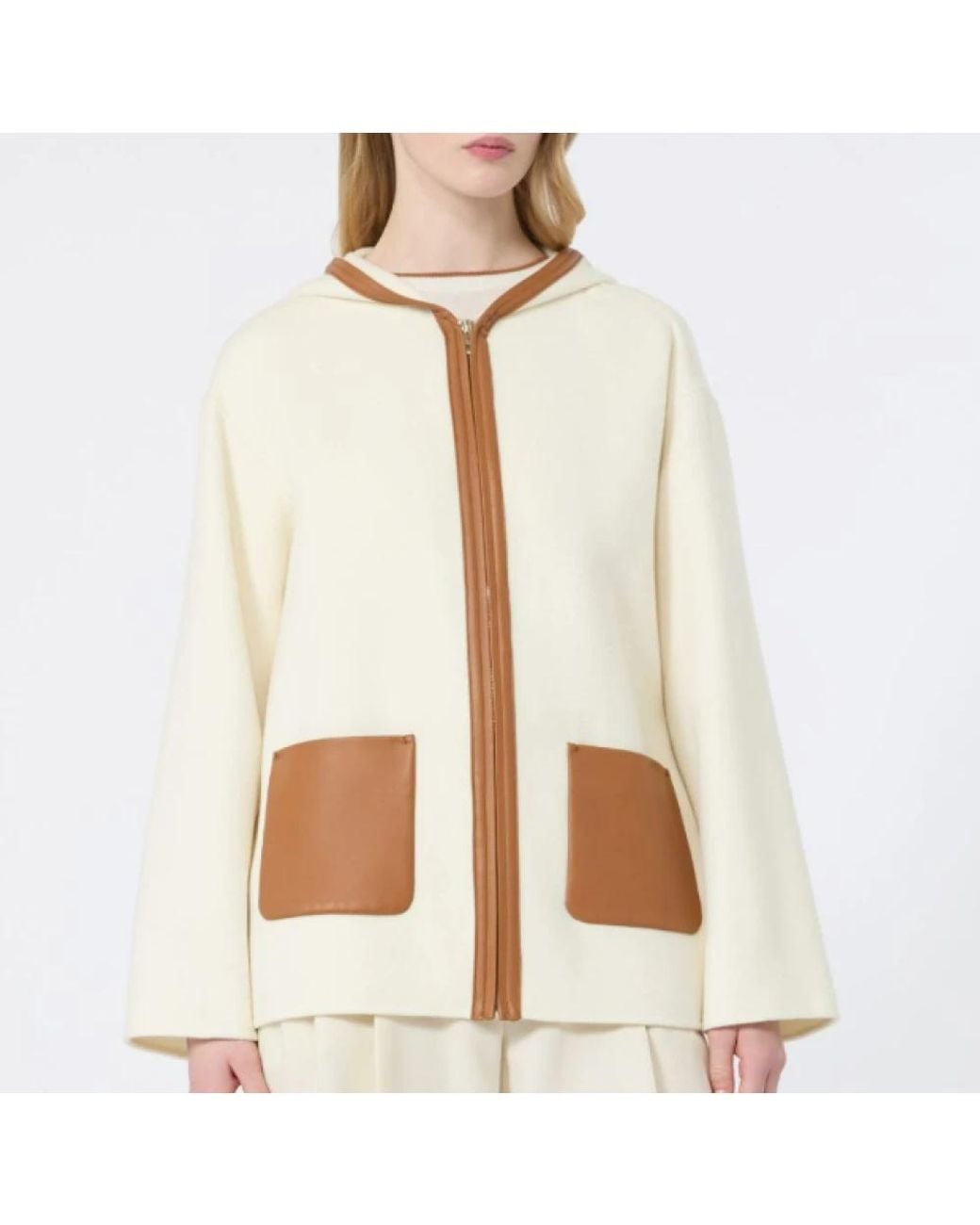 Max Mara White Zip-Throughs