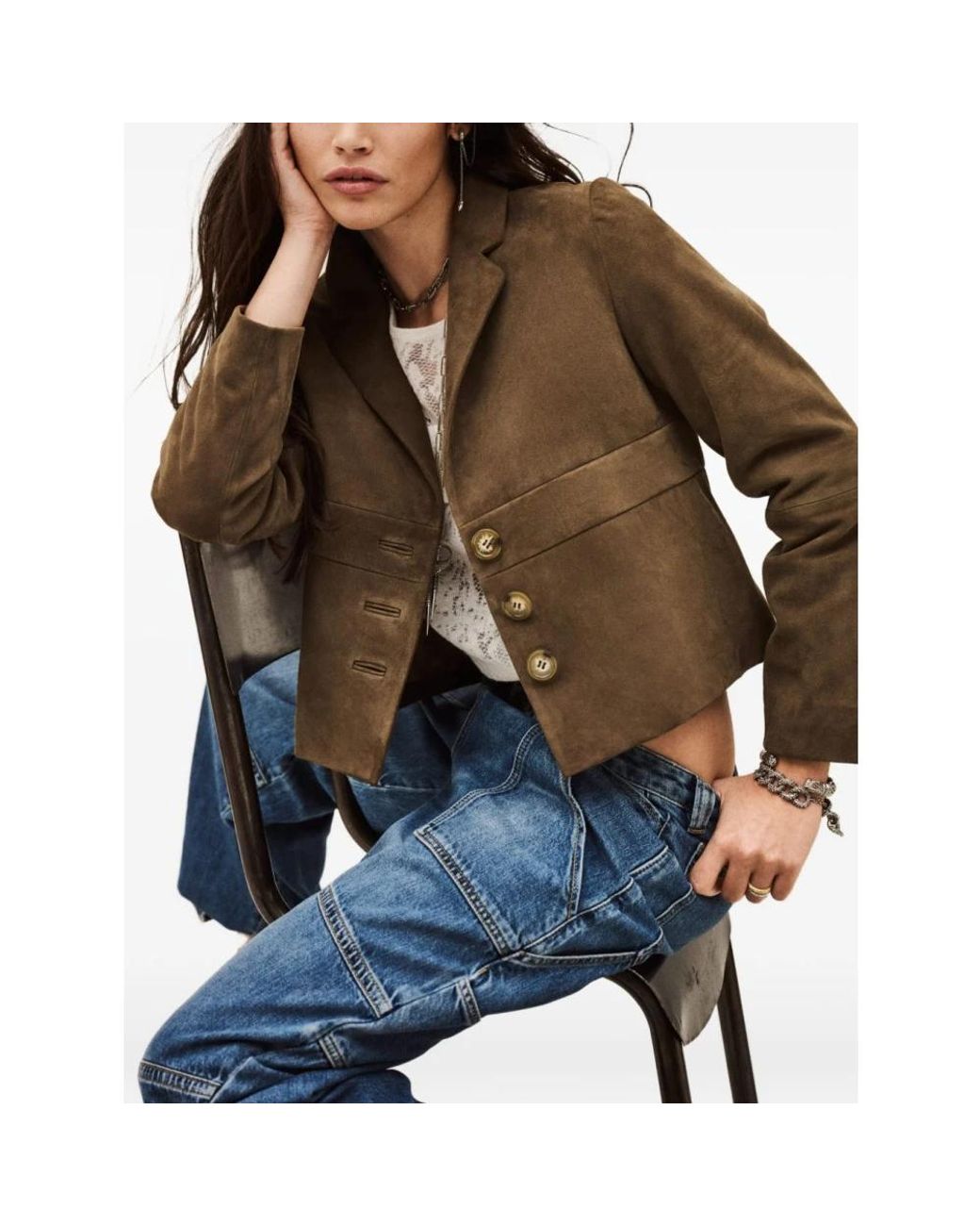 Ba&sh Morfeo Jacket in het Green