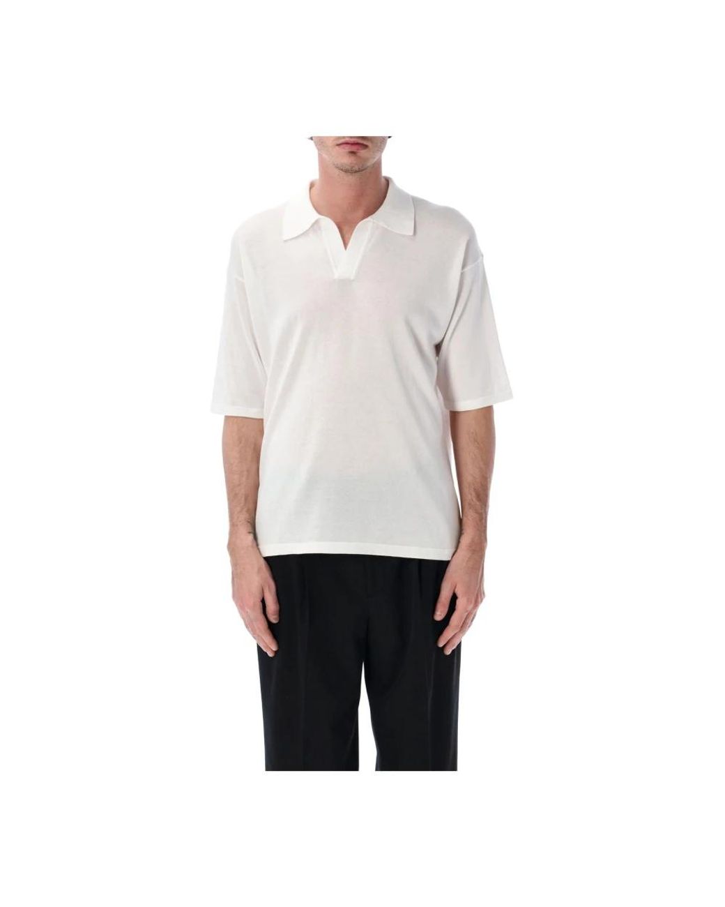 Roberto Collina Gray V-Neck Knitwear for men