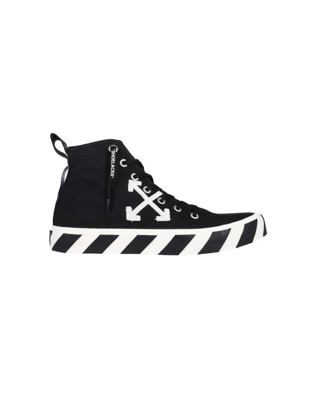 Off-White c/o Virgil Abloh Black Vulcanized Mid-top Sneakers for men