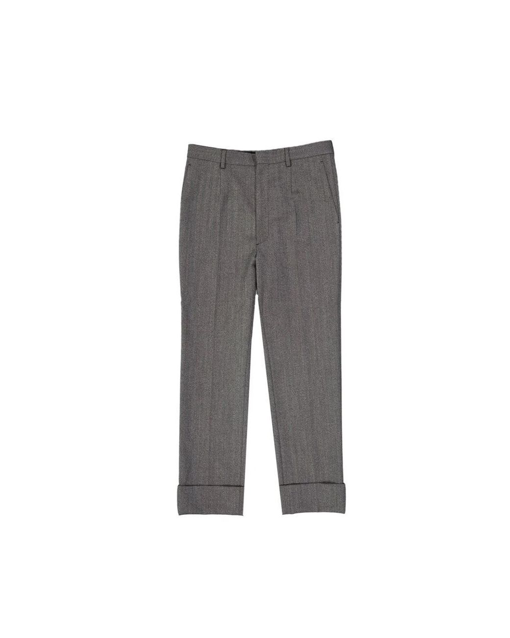 Prada Gray Straight Trousers for men