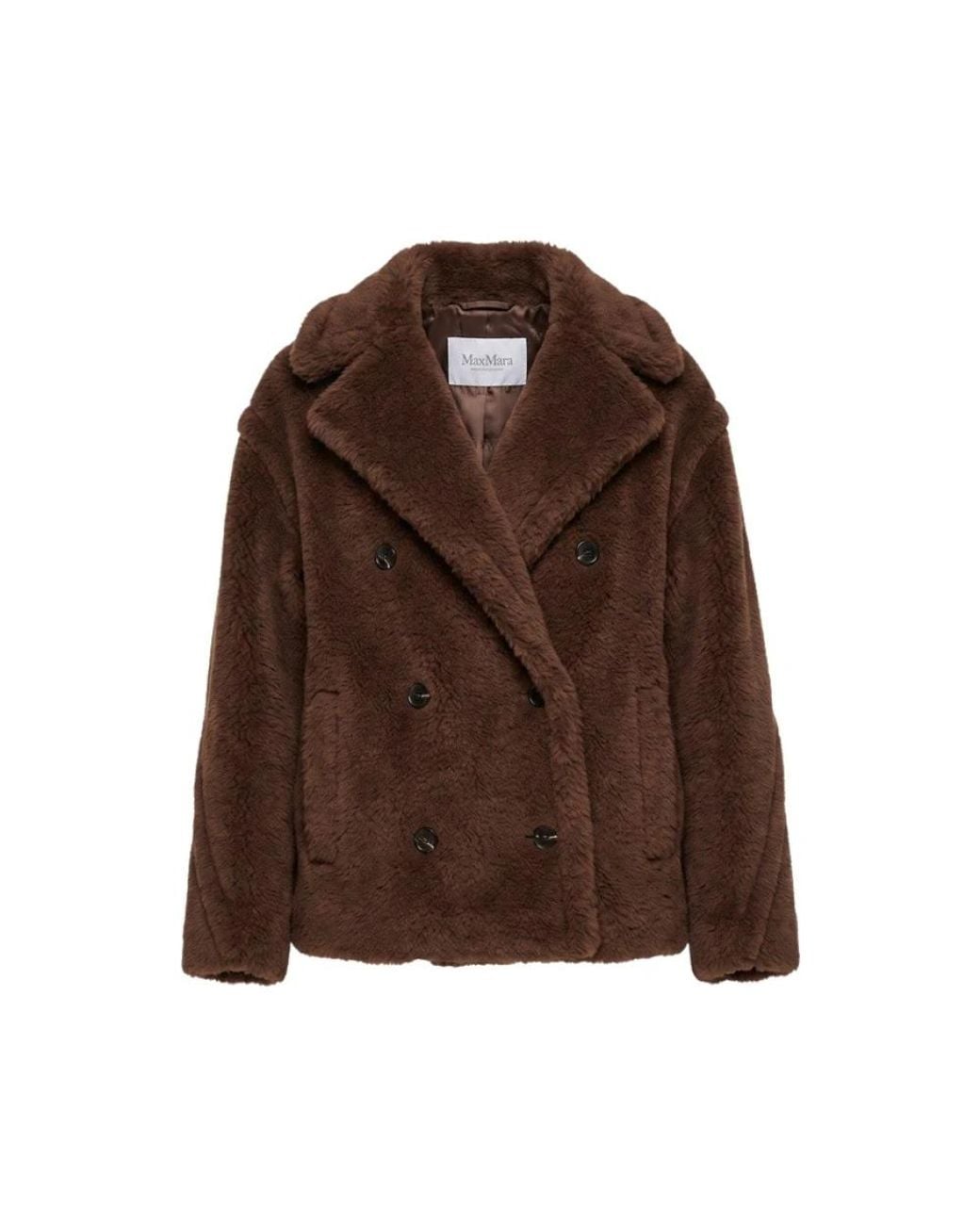 Max Mara Brown Faux Fur & Shearling Jackets