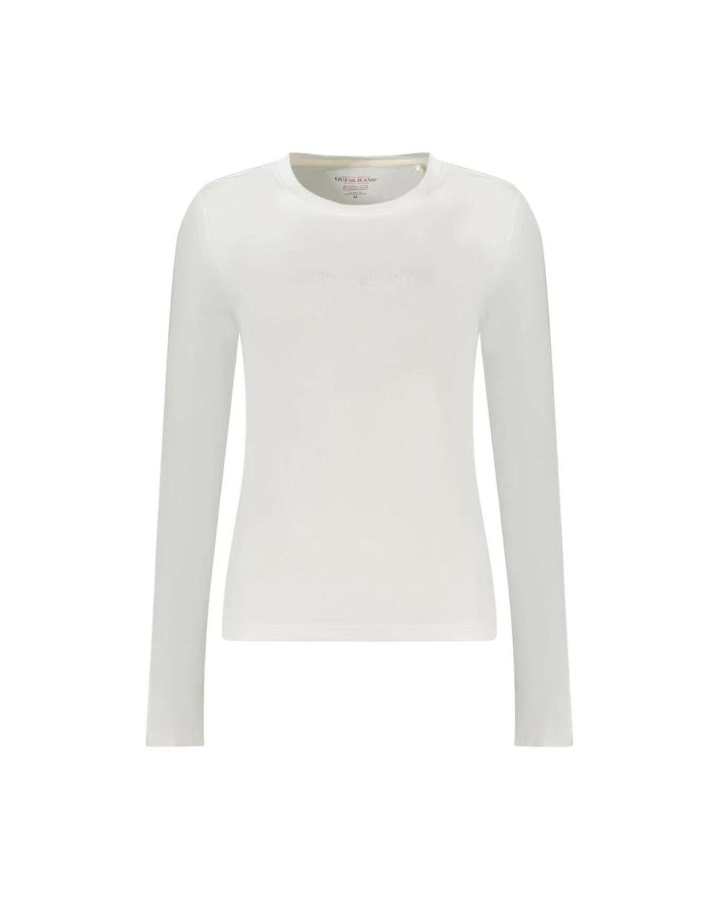 Guess White Long Sleeve Tops