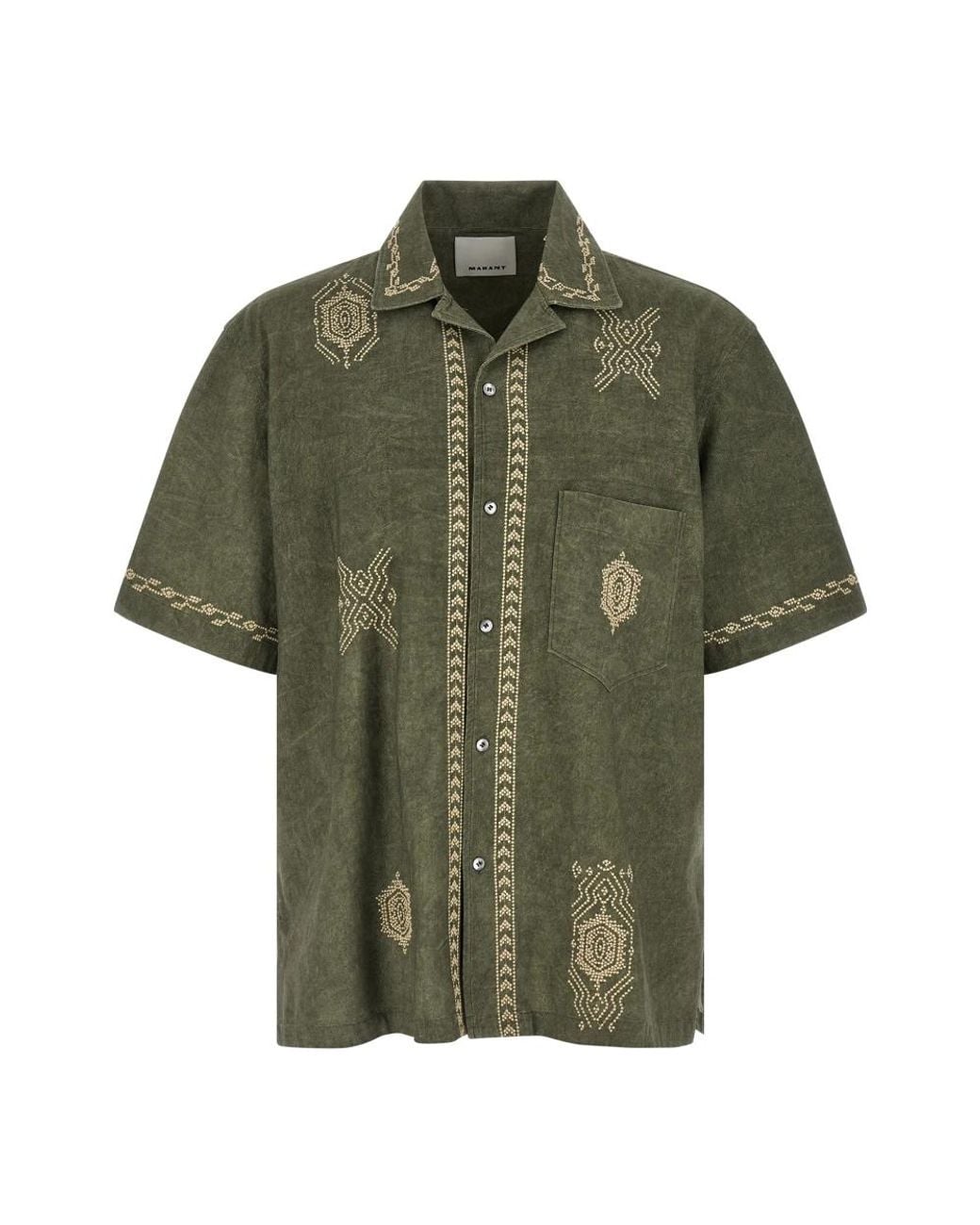 Isabel Marant Green Short Sleeve Shirts for men