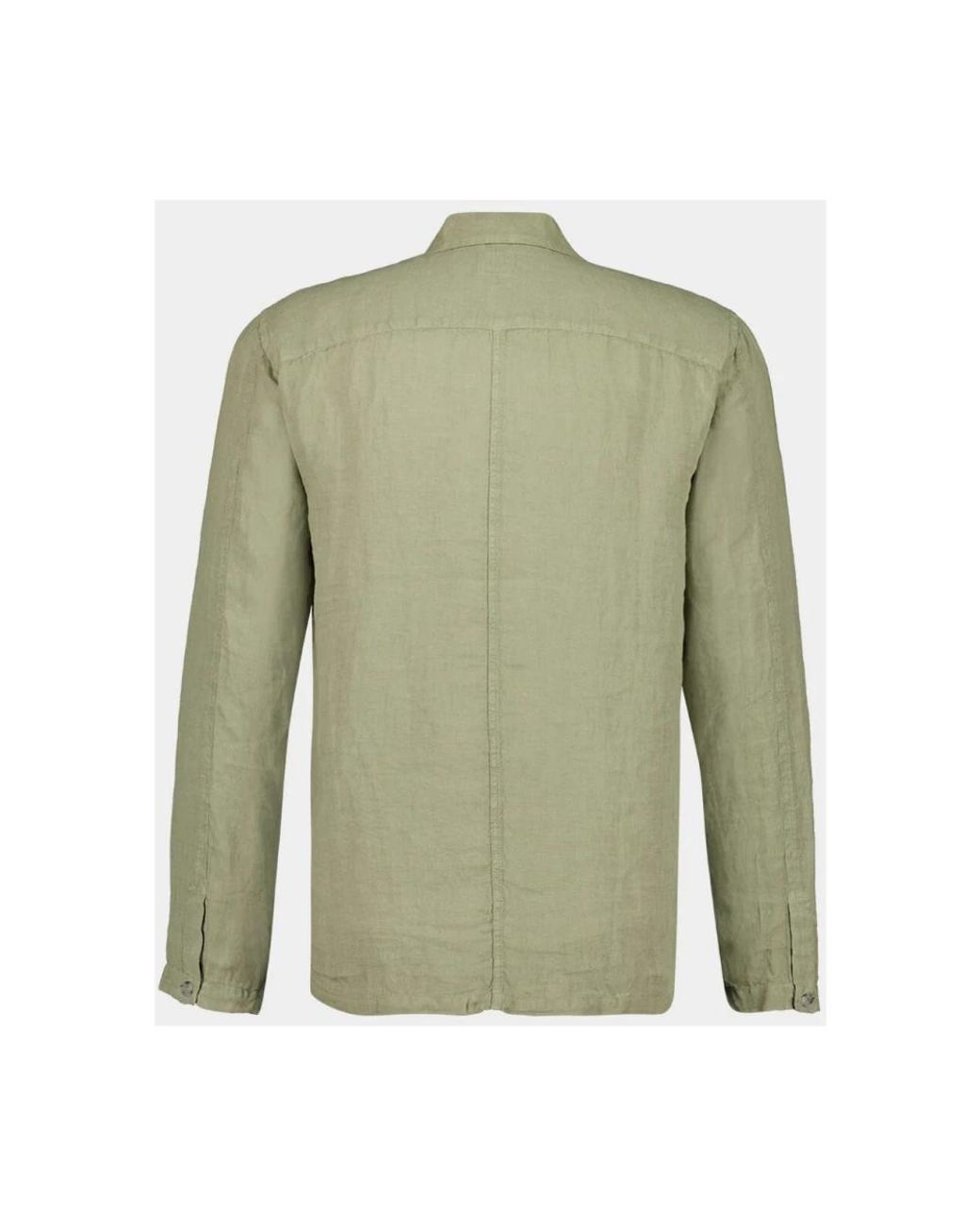 Casual Shirts di 120% Lino in Green da Uomo