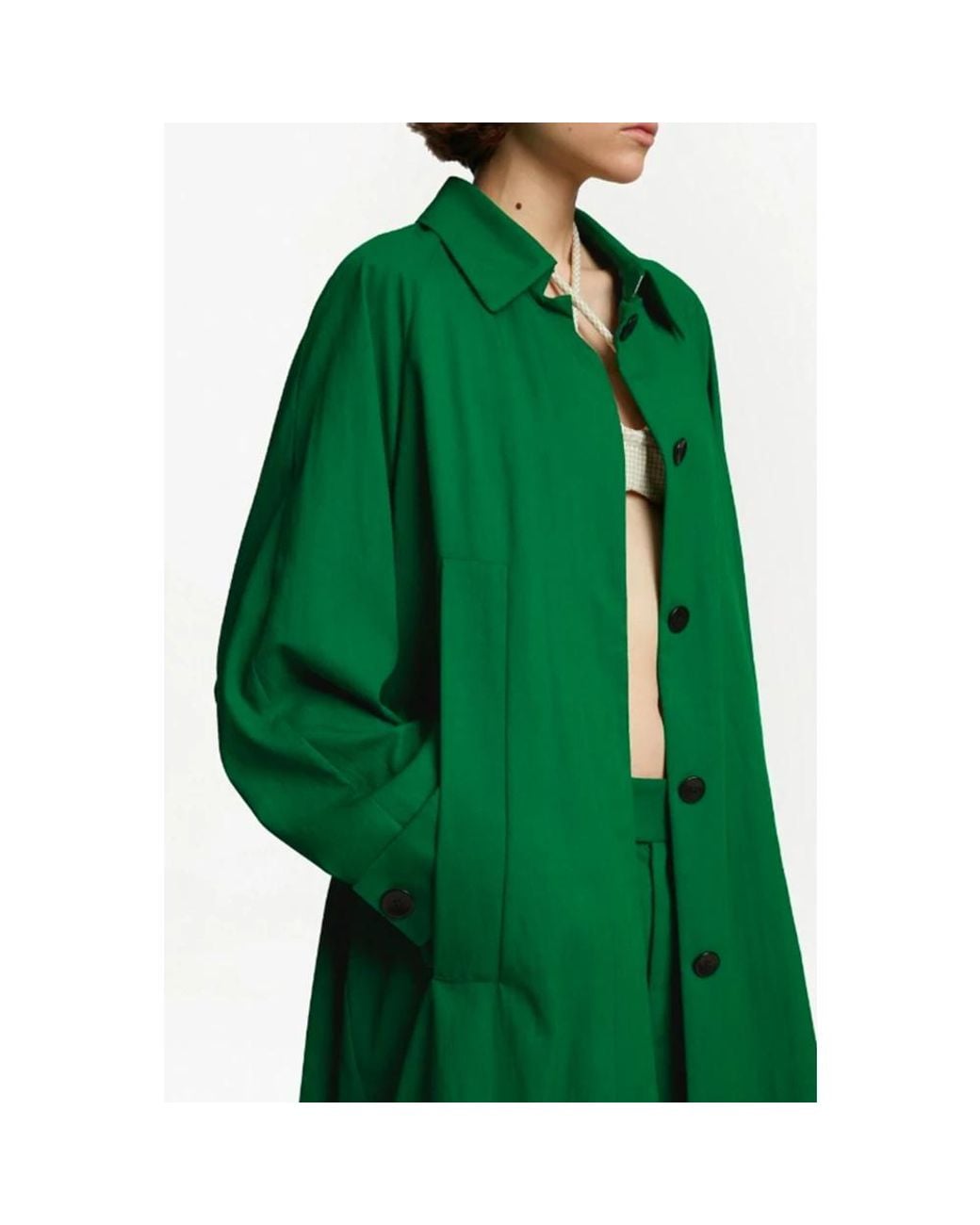 Proenza Schouler Green Trench Coats