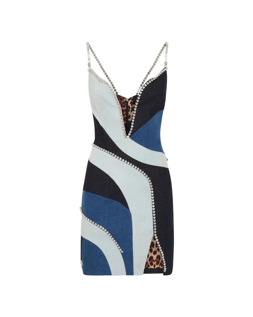 Philipp Plein Kleedjes ,Blauw ,Denim Denim Dress in het Blue