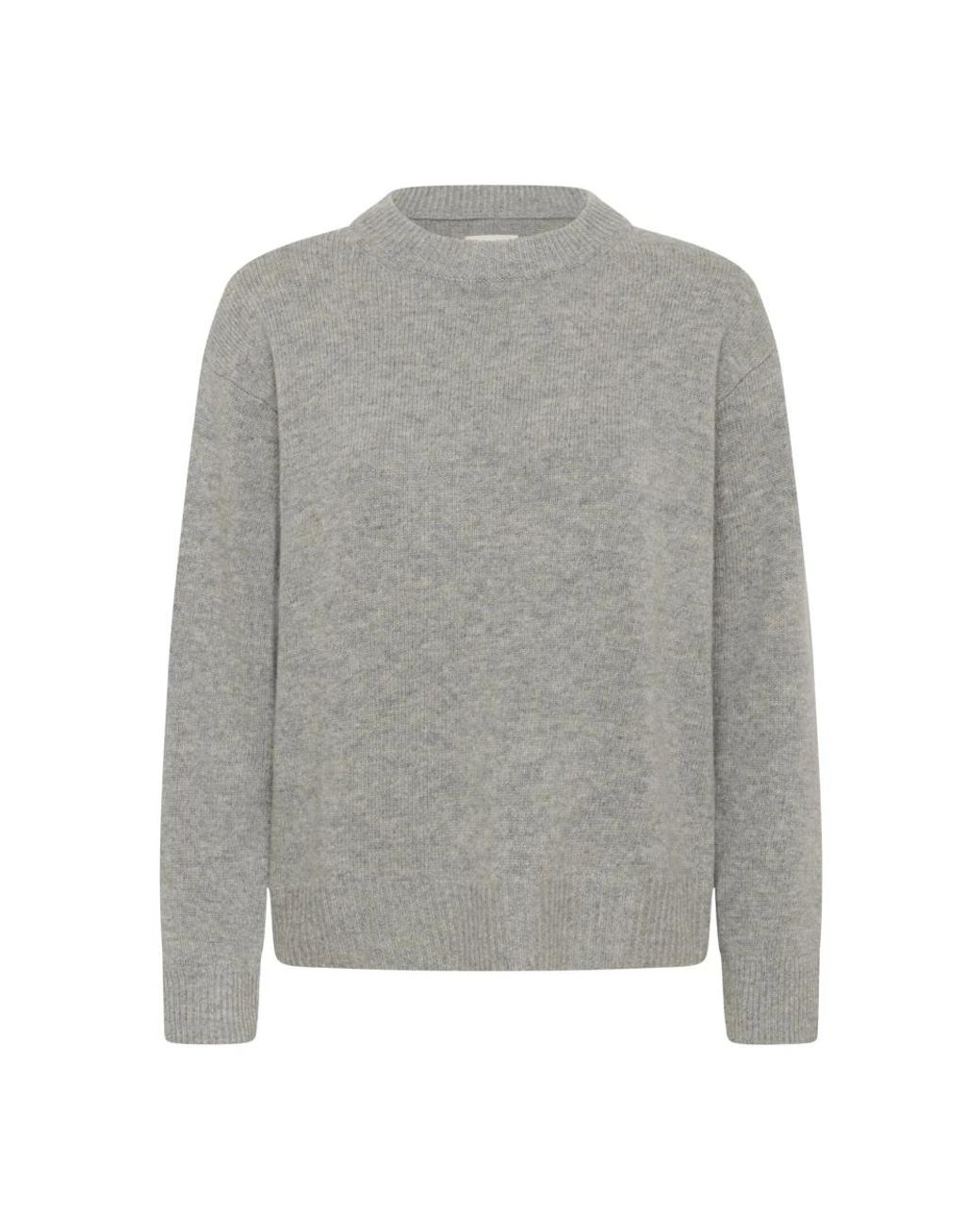 Part Two Gray Round-Neck Knitwear