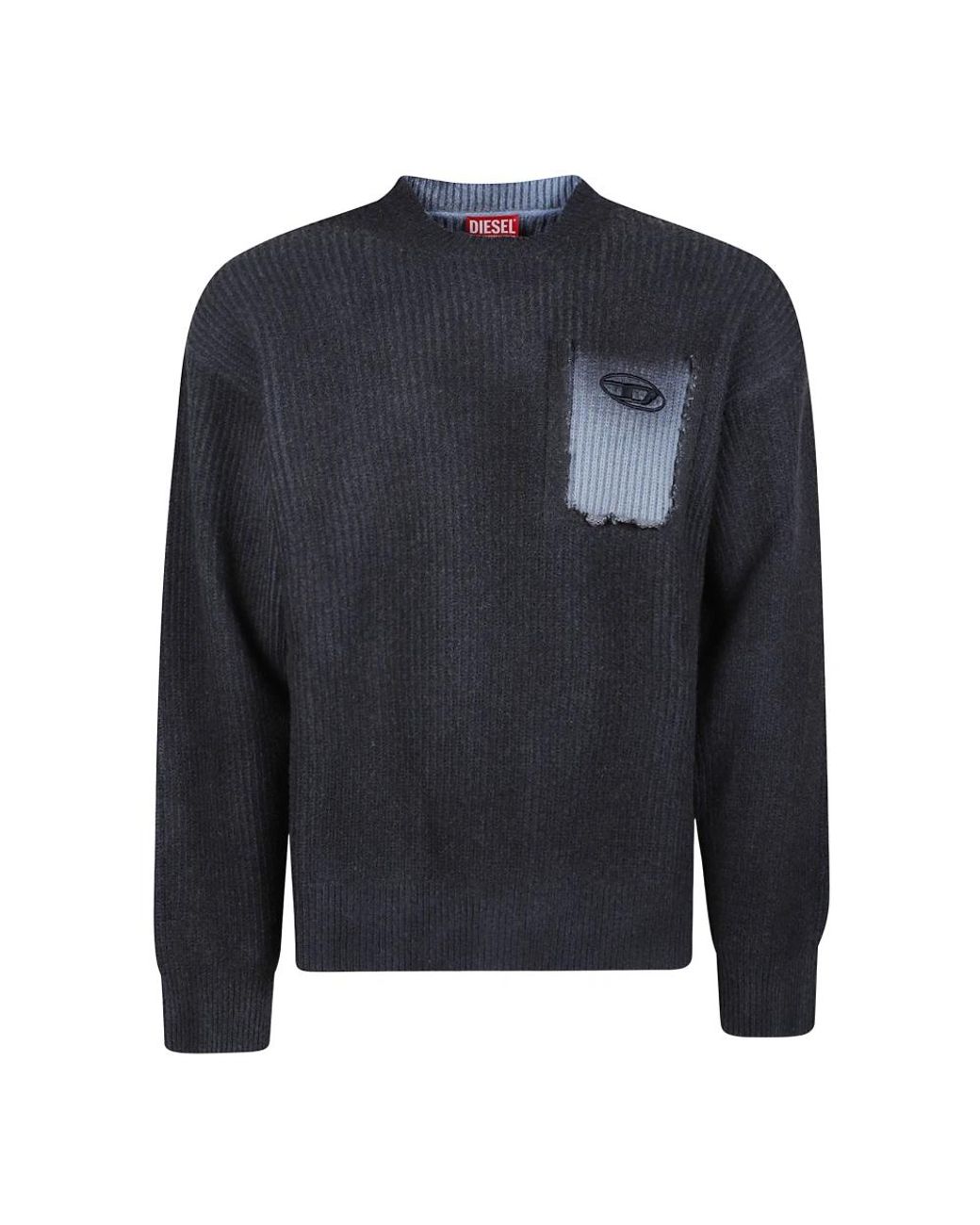 DIESEL Blue Round-Neck Knitwear for men