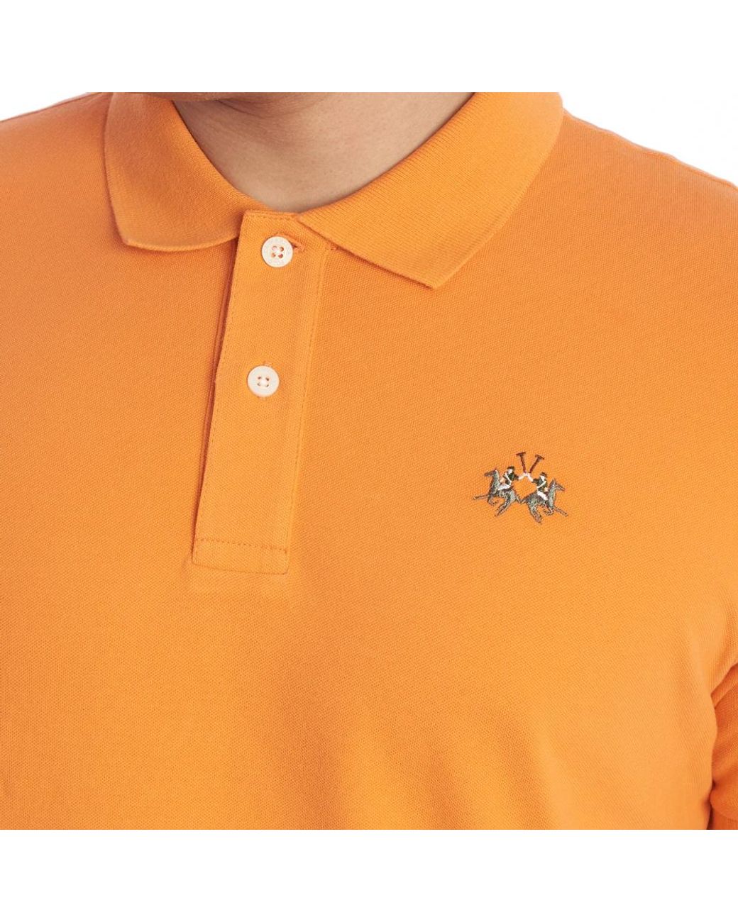 La Martina Orange Polo Shirts for men