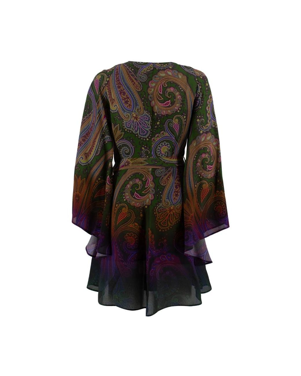 Etro Green Short Dresses