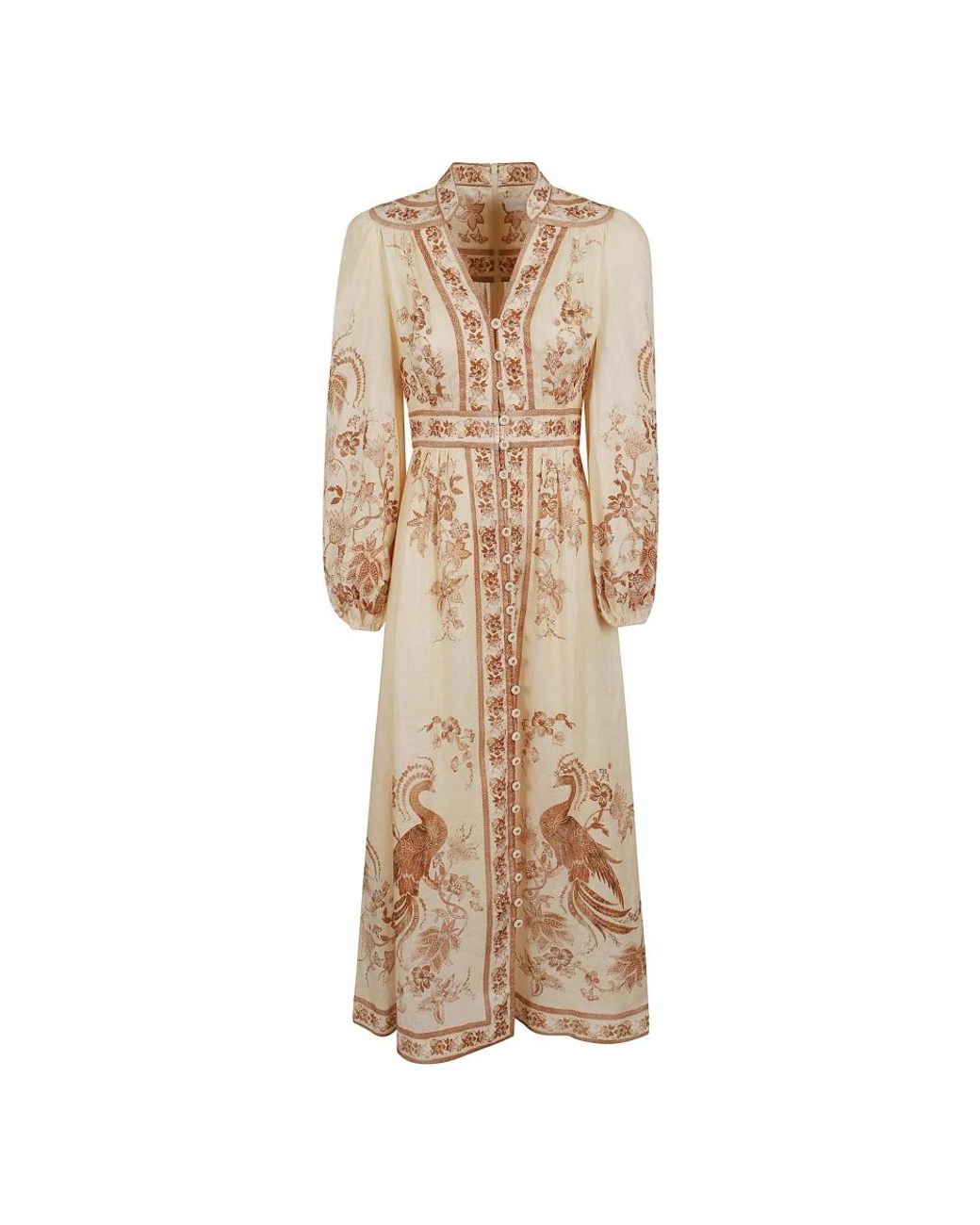 Zimmermann Natural Midi Dresses