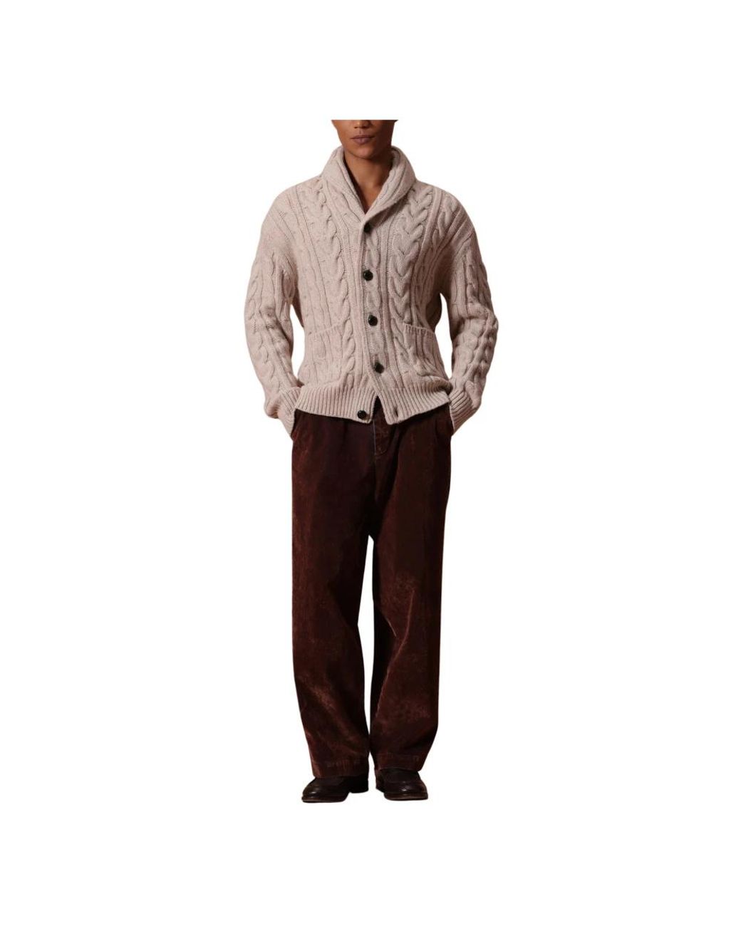 Cardigans Ballantyne de hombre de color Natural
