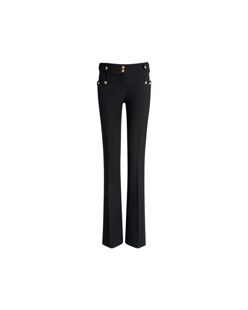 Balmain Black Wide Trousers