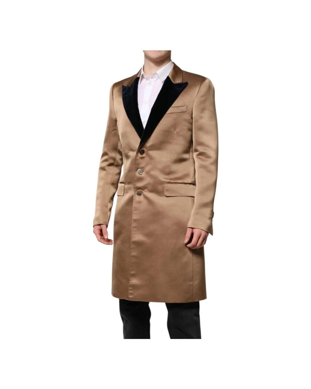 Dolce & Gabbana Brown Single-Breasted Coats for men