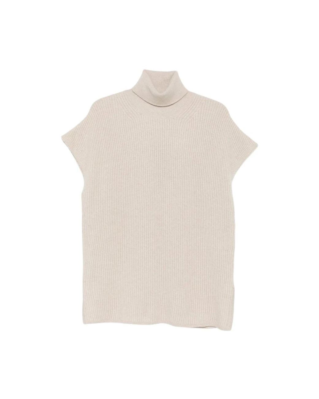 Max Mara White Rollkragenpullover