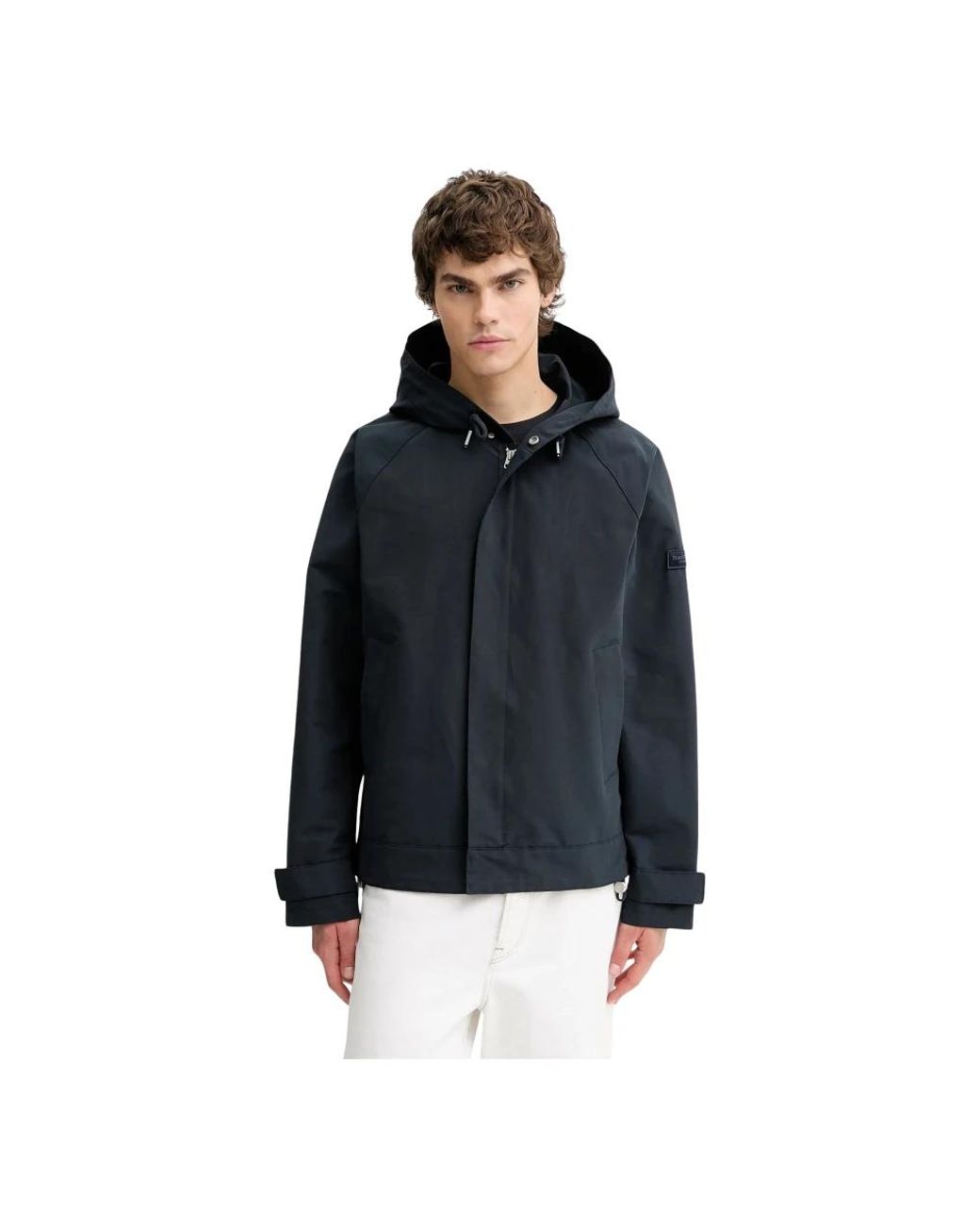 Marc O' Polo Hooded Canvas Jacket in het Black voor heren
