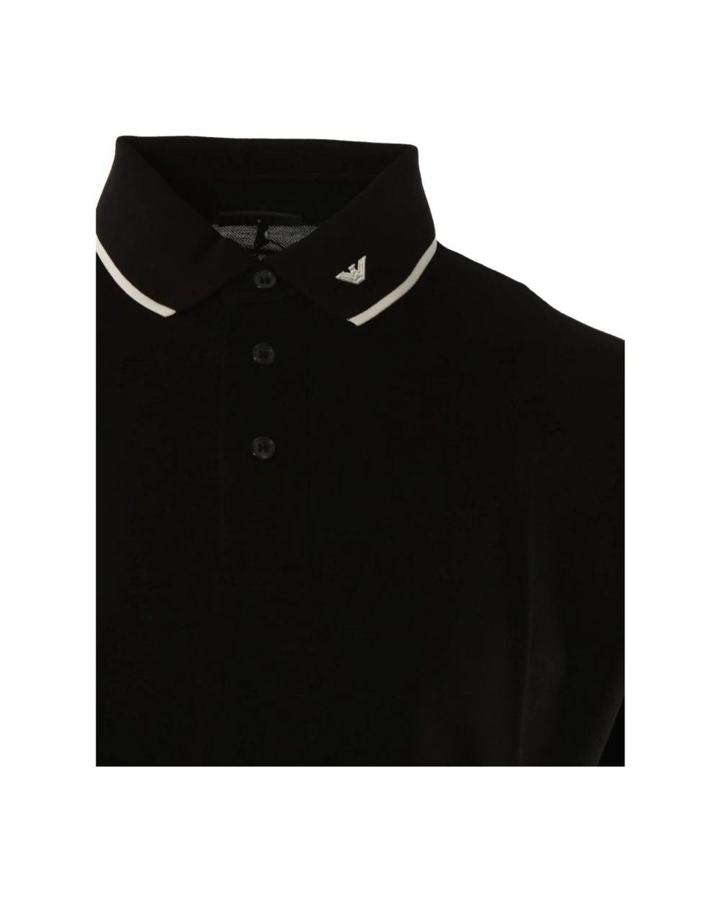 Polo Shirts Armani de hombre de color Black