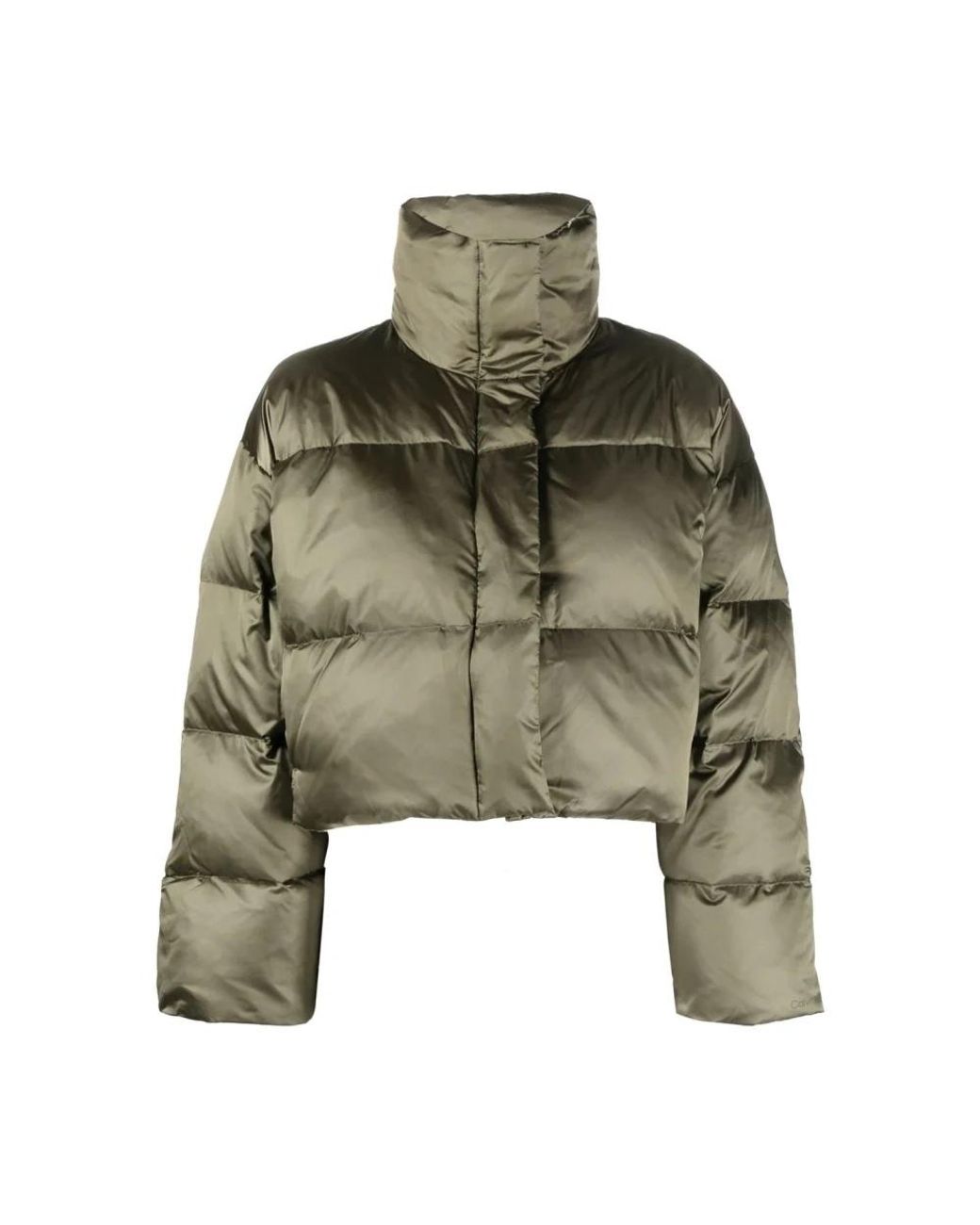 Calvin Klein Jassen ,Groen ,Nylon Puffer & Down Jas in het Green