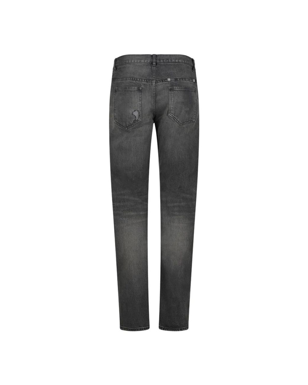 Givenchy Gray Distressed Vintage Slim Denim Jeans for men