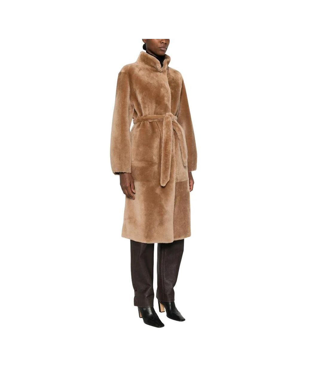 Suprema Brown Belted Coats