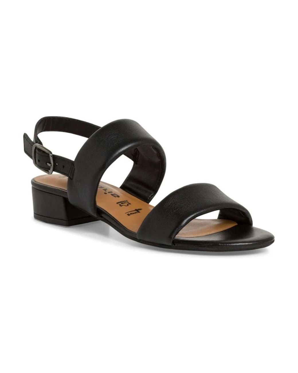 Tamaris Black Flat Sandals