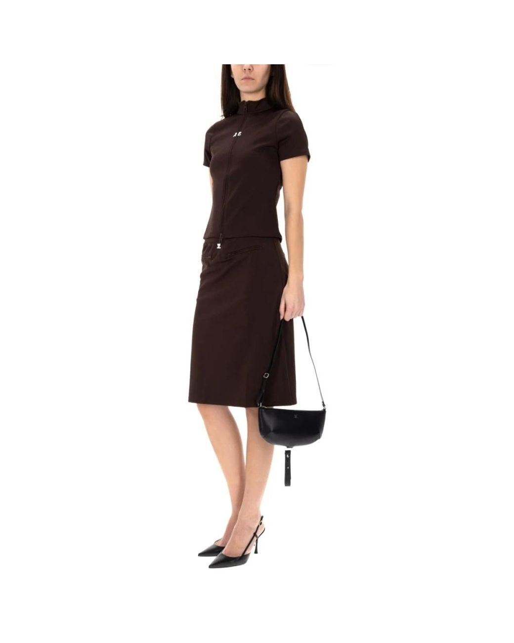 Courreges Brown Midi Skirts