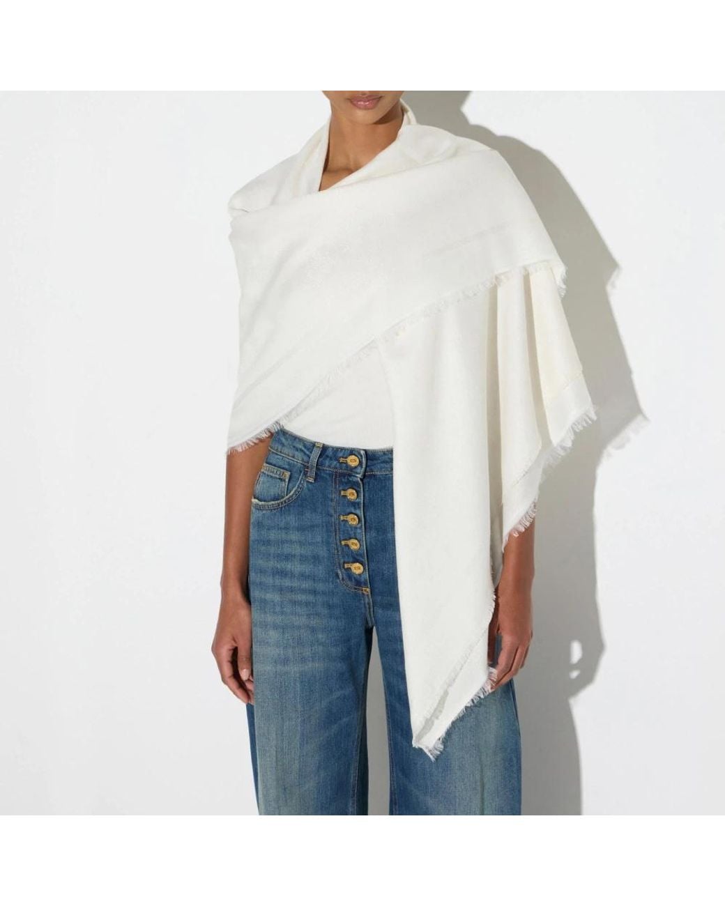 Elisabetta Franchi White Scarves
