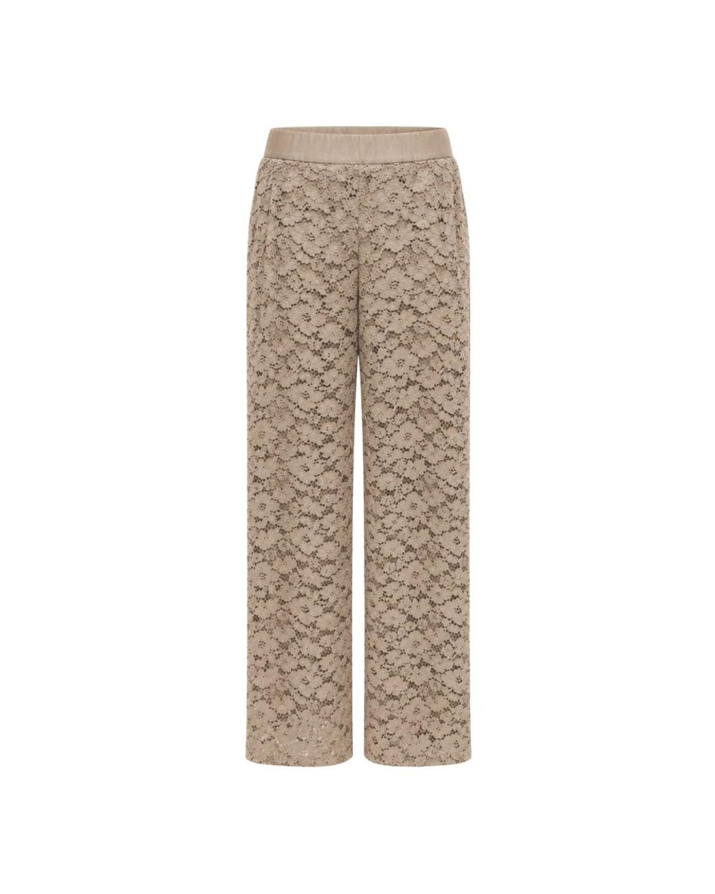 Wide Trousers Clips de color Natural