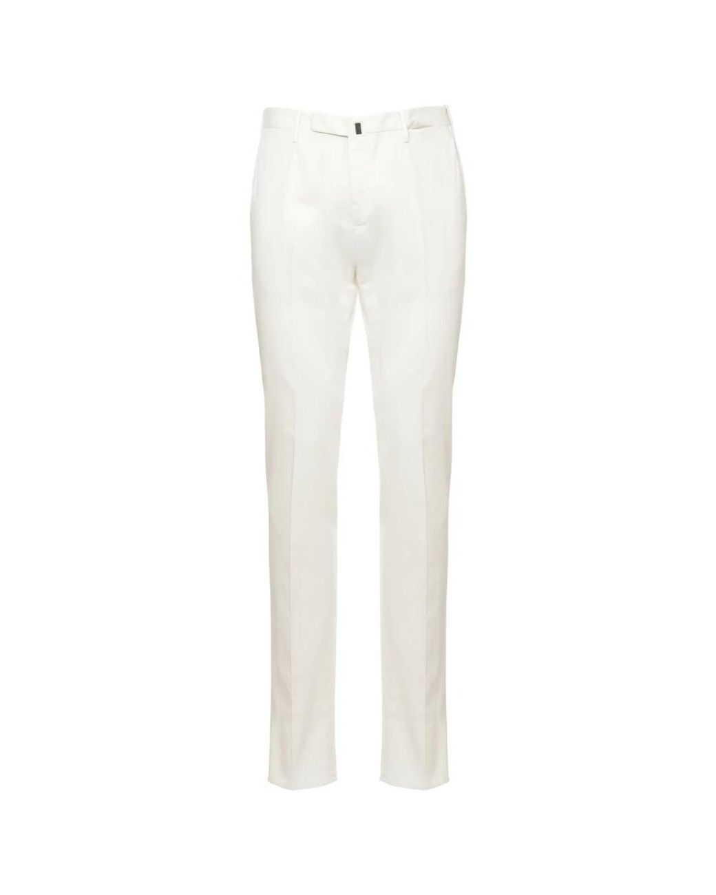 Incotex White Slim-Fit Trousers for men