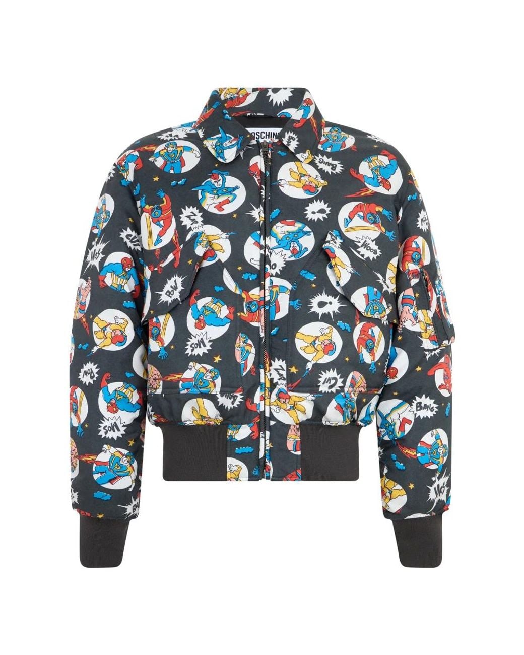 Moschino Blue Bomber Jackets for men