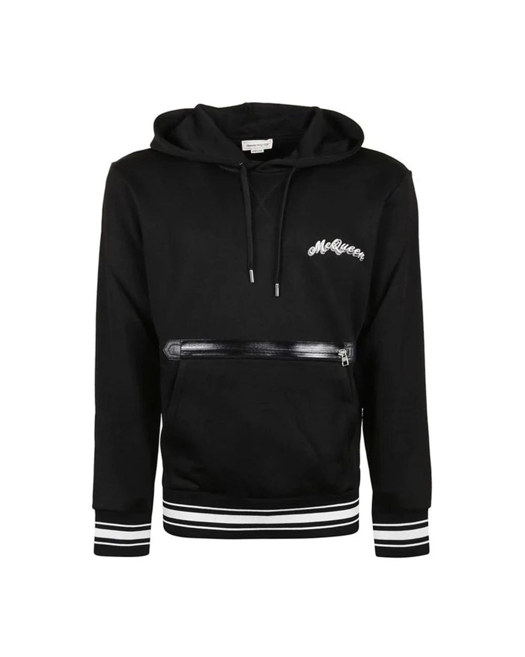 McQueen Logo Hooded Sweatshirt in het Black voor heren