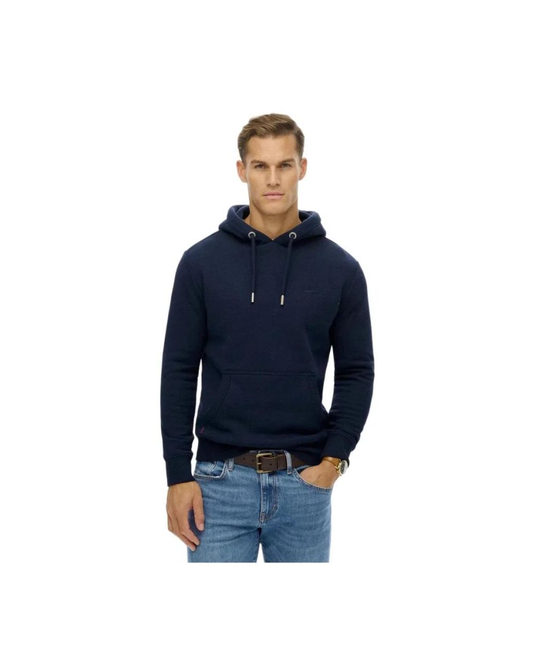 Superdry Hoodies & Sweatvesten ,Blauw ,Vintage Logo Hoodie in het Blue voor heren