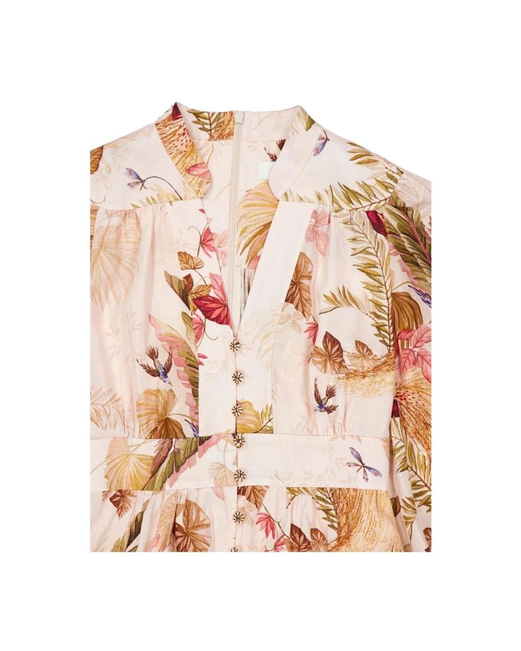 Zimmermann Natural Floral Print Maxi Dress
