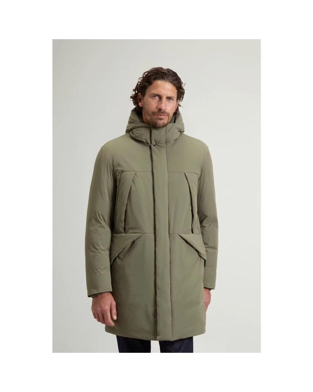 Down Coats Woolrich de hombre de color Green