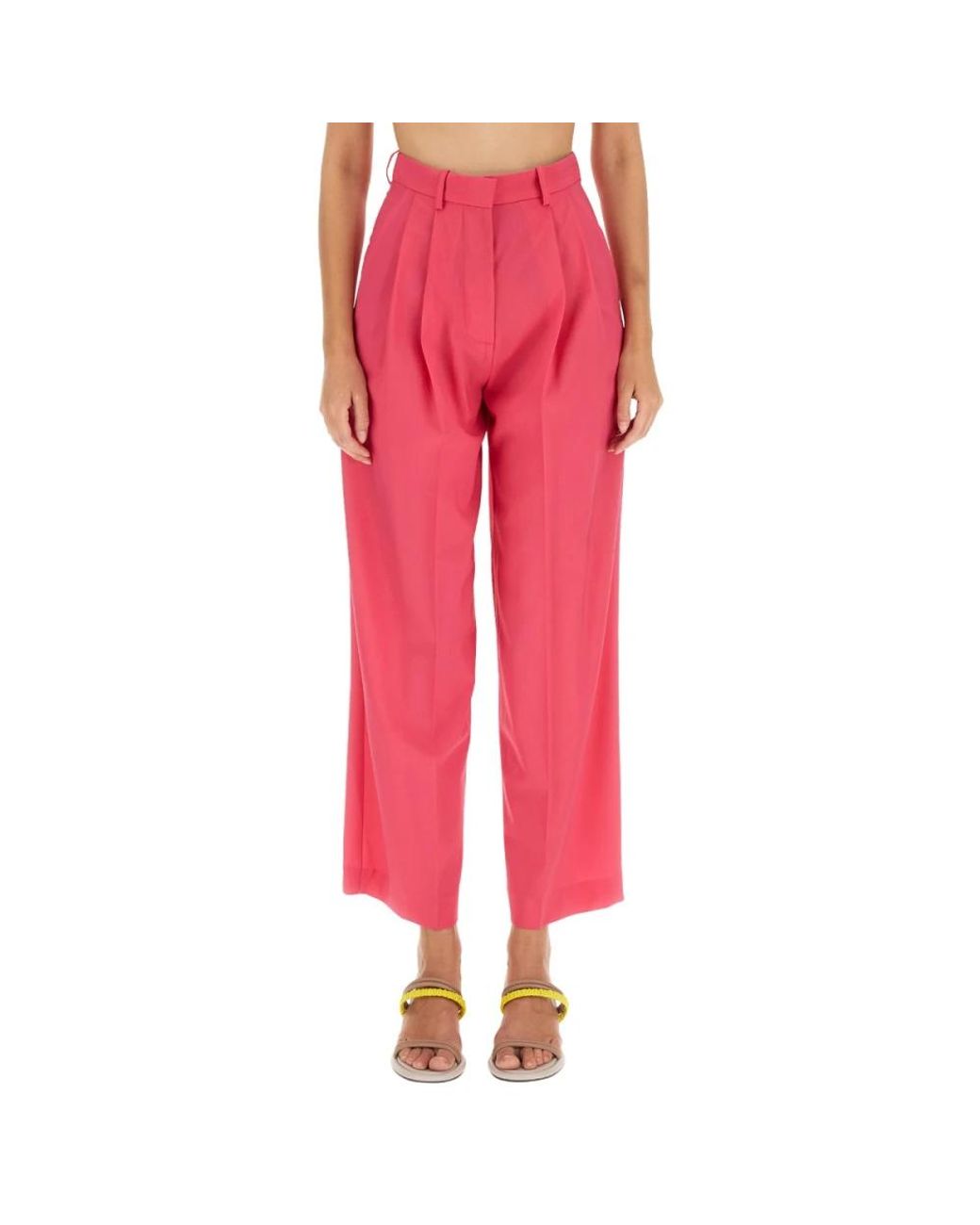 Alysi Pink Wide Trousers