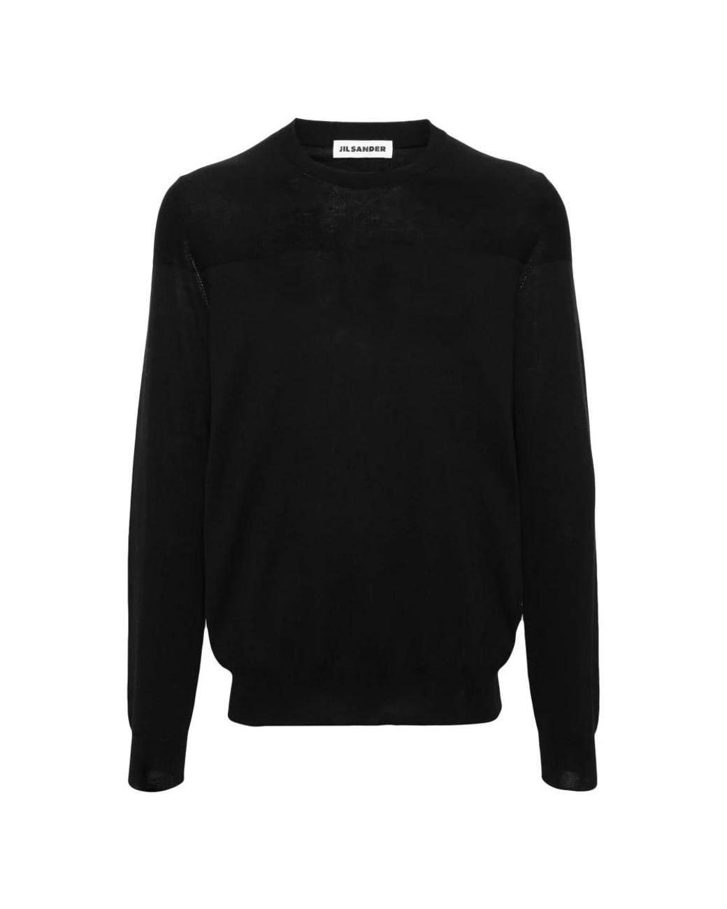 Jil Sander Black Round-Neck Knitwear for men