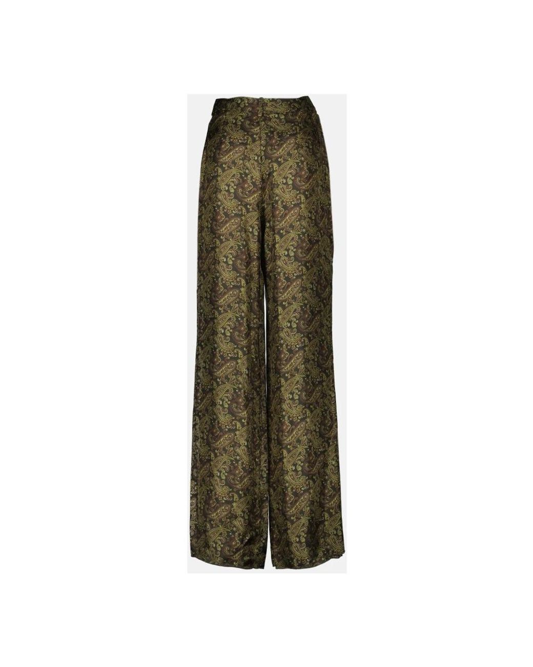 Saint Laurent Green Wide Trousers