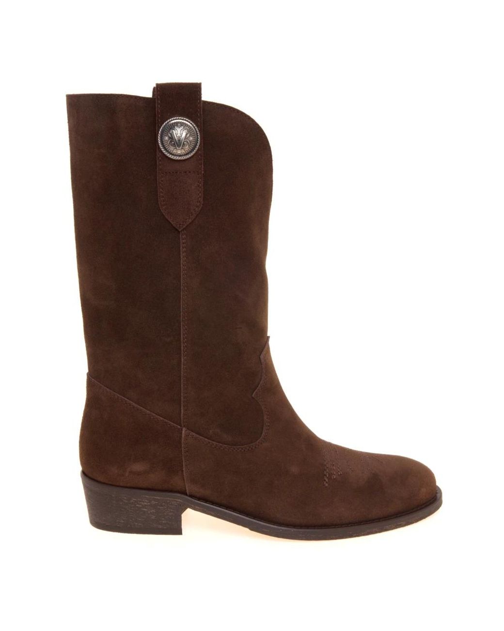 Via Roma 15 Brown Cowboy & Biker Boots