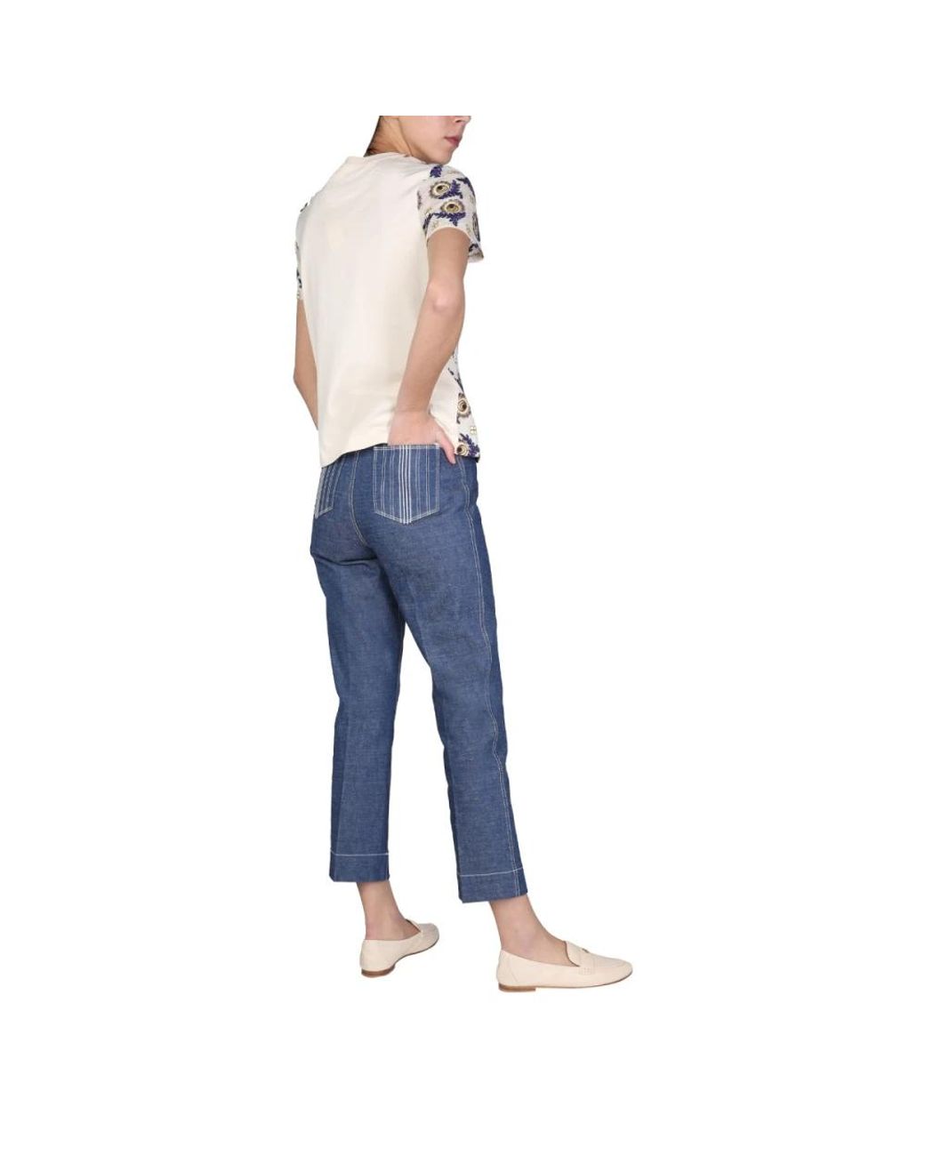 Tory Burch Blue Cropped Jeans