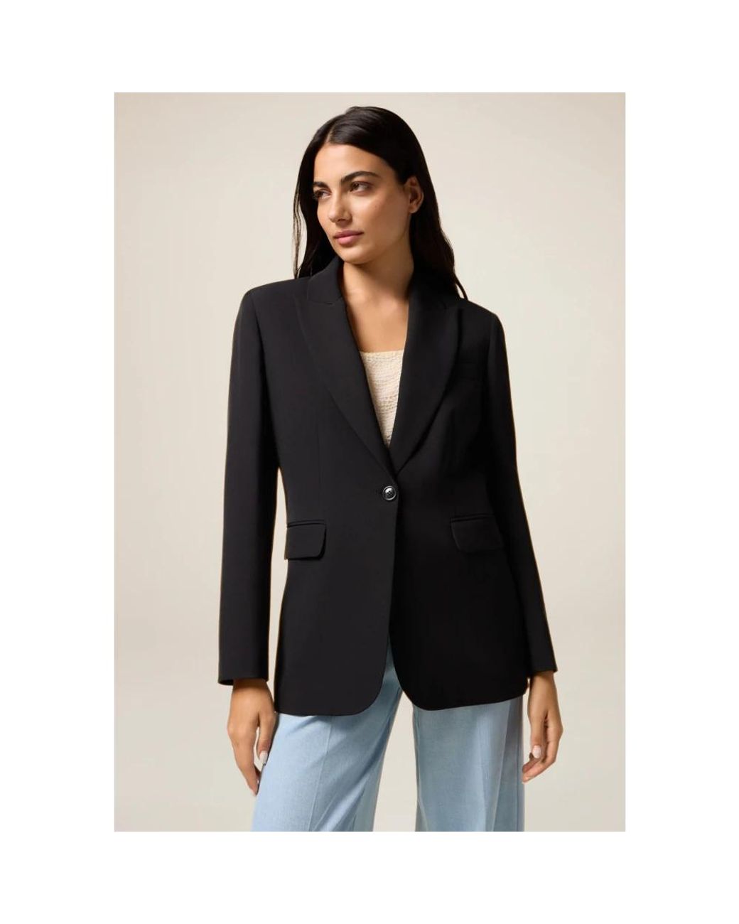 Oltre Black Technischer Stoff-Blazer