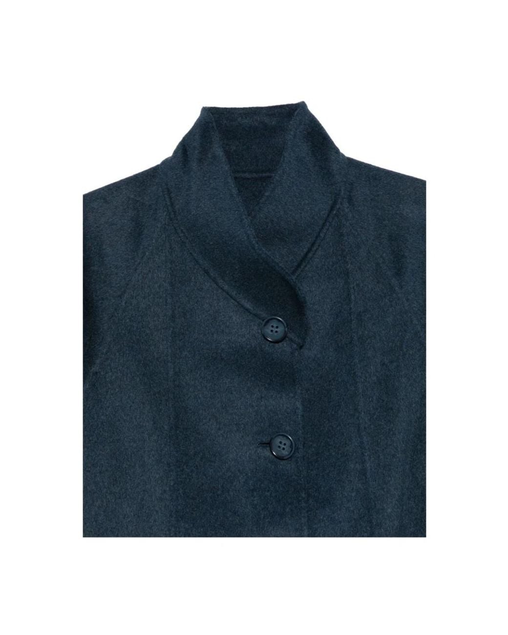 Emporio Armani Blue Single-Breasted Coats
