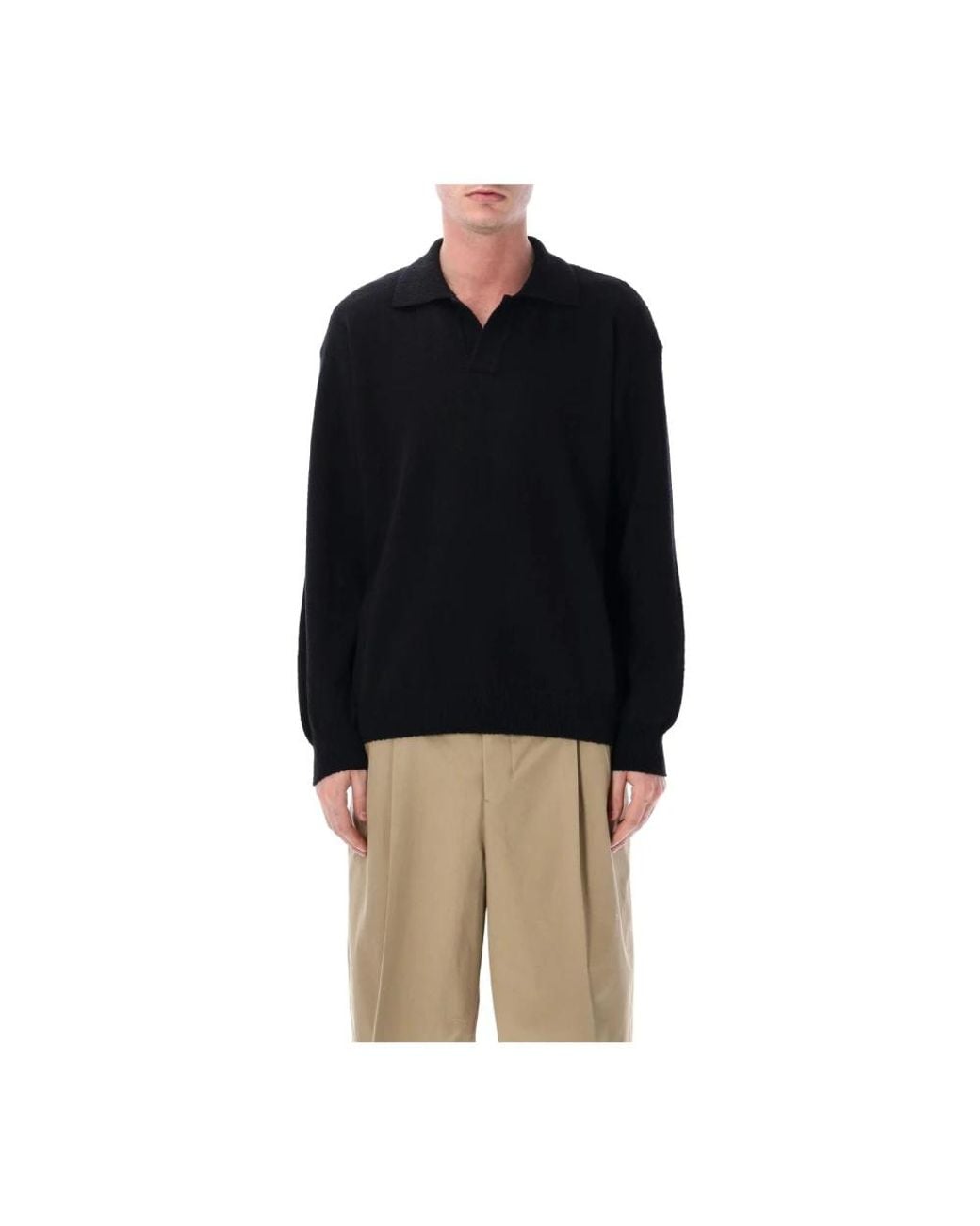 Roberto Collina Black V-Neck Knitwear for men