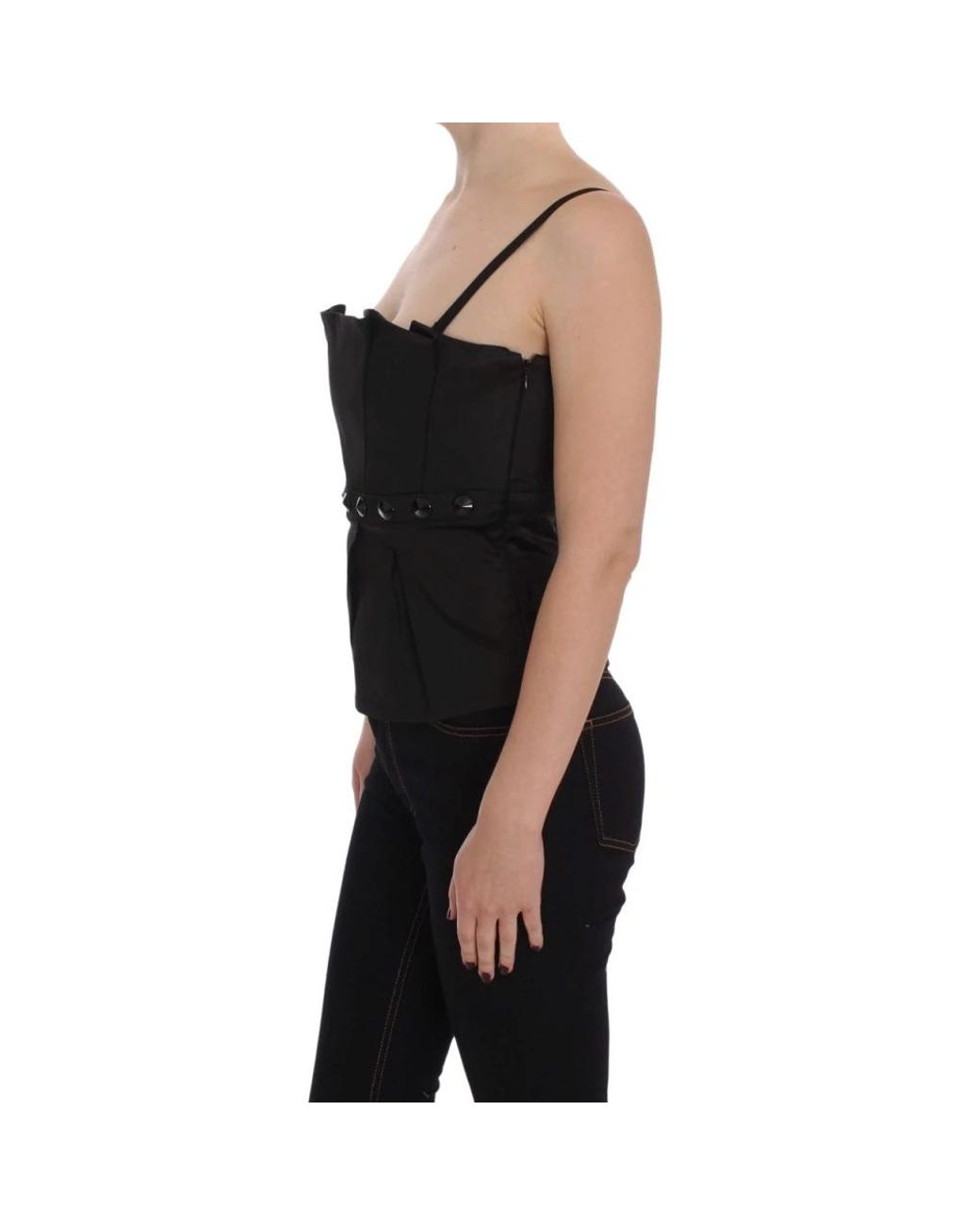 Exte Black Sleeveless Tops